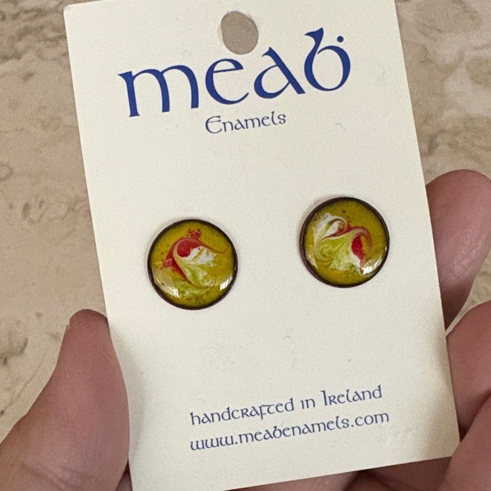NEW! Meab Enamels Handcrafted in Ireland Stud Earrings